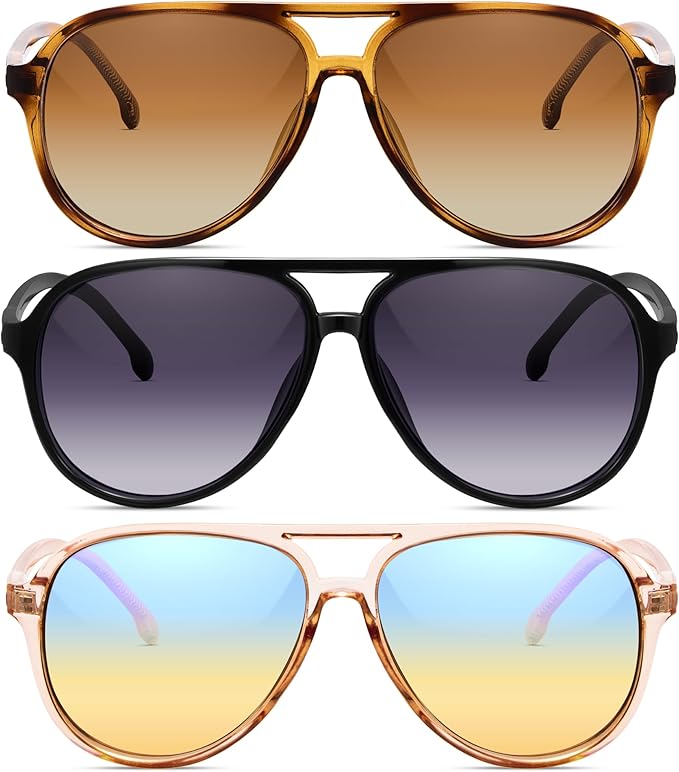 livho Trendy Polarized Aviator Sunglasses Women Men, Retro Sun Glasses for Women Men 2025, Oversized UV Protection Shades
