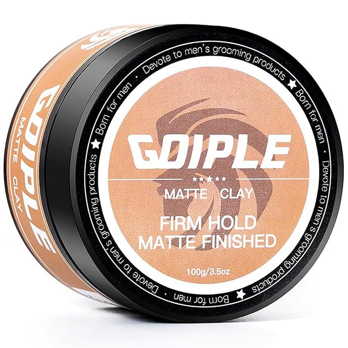 Hair Styling Clay, Matte Finish Hair Paste for Men, Water Based Matte Texture, Clay Pomade Ideal for All Men's Hair Types 100g (3.5oz)