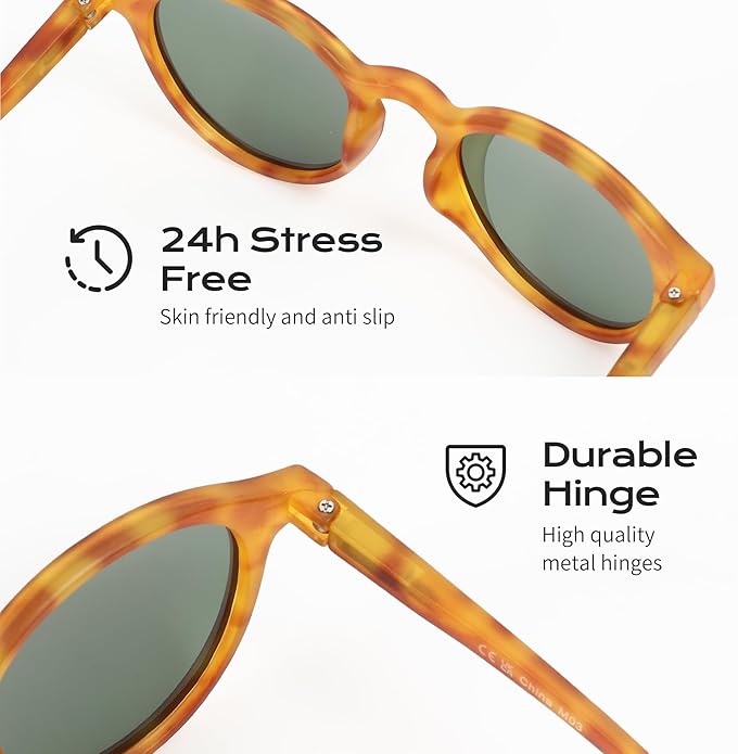 ZENOTTIC Polarized Round Sunglasses, Stylish Sunglasses for Men and Women Retro Classic, Multi-Style Selection