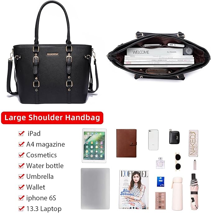 Montana West 3PCS Purses for Women Tote Bag and Wallet Set Shoulder Satchel Handbags