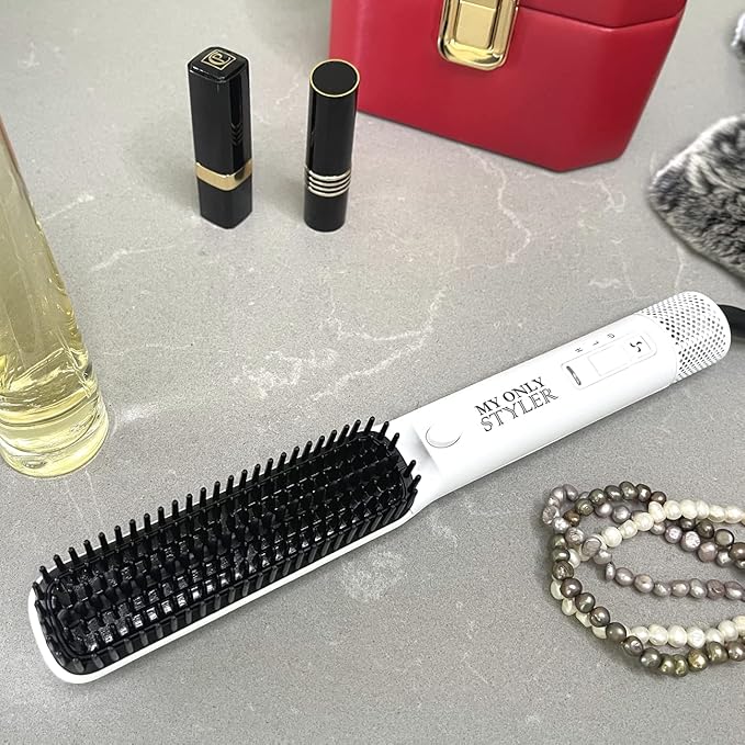 MyOnlyStyler Root Booster Hair Volumizer: One-Step Root Lifting Hot Air Heated Brush All-in-One Hair Styler - Dryer, Curler, Straightner, Volumizer in One