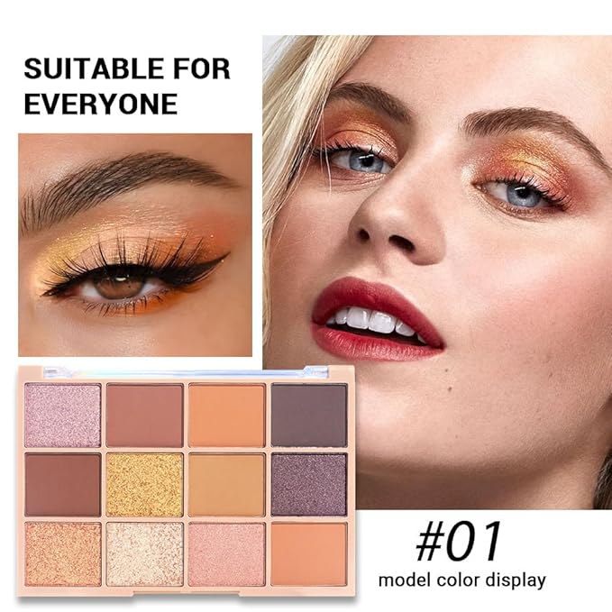 Neutral Eye Shadow Palette,Nude Pink Champagne Naked Cream Eyeshadow Palette,Make Up Pallets for Women Highly Pigmented Eyeshadow for Eyes Long Lasting Naturing-Looking,Blendable,Vegan
