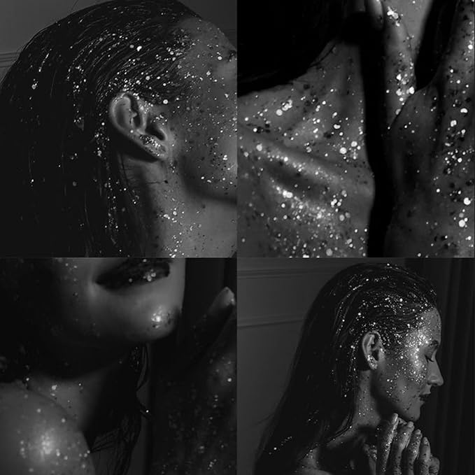 Holographic Body Glitter Gel - Cosmetic-Grade, Color Changing Long-Lasting Glitter for Face, Body, and Hair, Safe and Easy to Use, Perfect for Festivals Parties (Green Bubble)