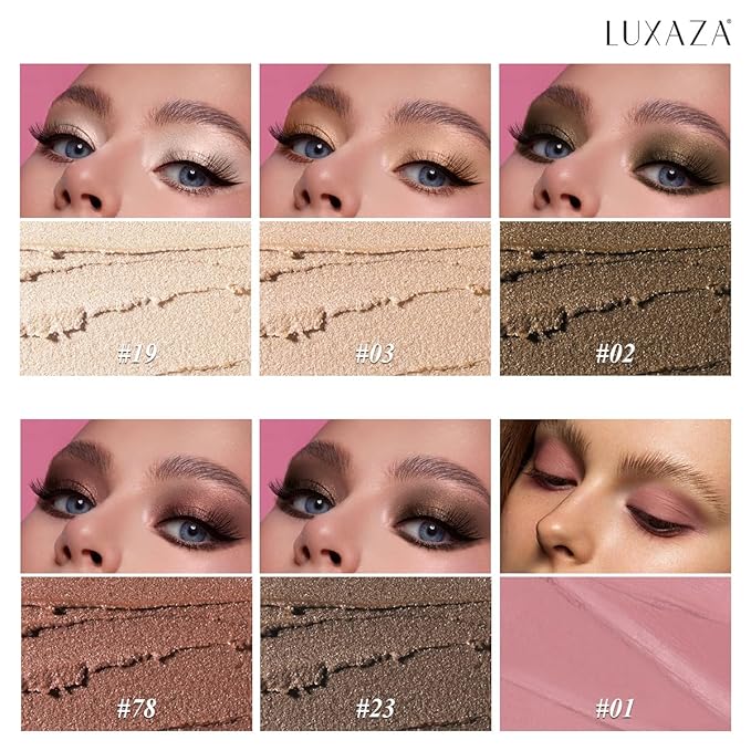 Neutral Eyeshadow Stick Makeup Set, Metallic Shimmer Matte Cream Eye Shadow Eyeliner Brightener Pencil Crayon - BROWN NEUTRAL