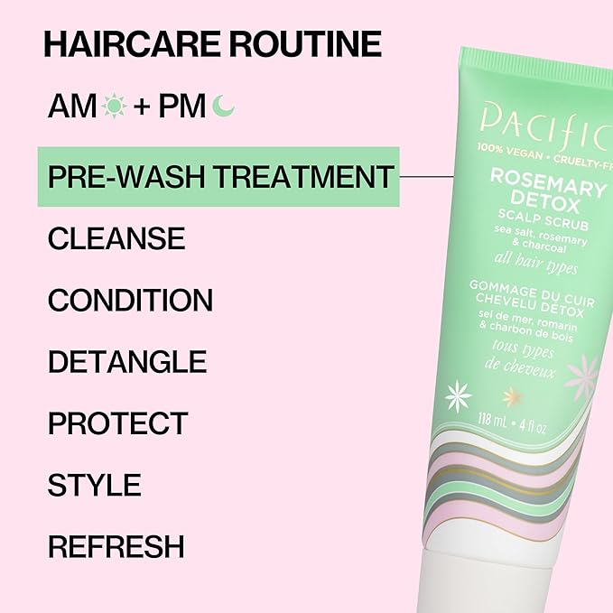 PACIFICA Rosemary Detox Scalp Scrub by Pacifica for Women - 4 oz Scrub, White