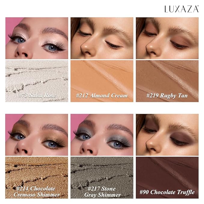 Neutral Eyeshadow Stick Makeup Set, Metallic Shimmer Matte Cream Eye Shadow Eyeliner Brightener Pencil Crayon - BROWN LATTE