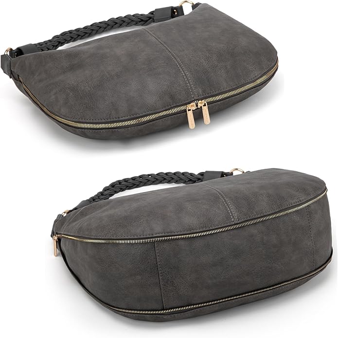 Montana West Large Hobo Bags for Women Slouchy Shoulder Purse Handbag with Zipper and Woven Handle