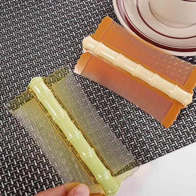 1Pc Green Double-Sided Comb Anti-Static Fine-Tooth Pin Hair Comb With Handle Super Dense Tooth Drain Dandruff Hair Comb Hair Styling Tool Accessories Hair Combs Styling Tools and Appliances,Comb