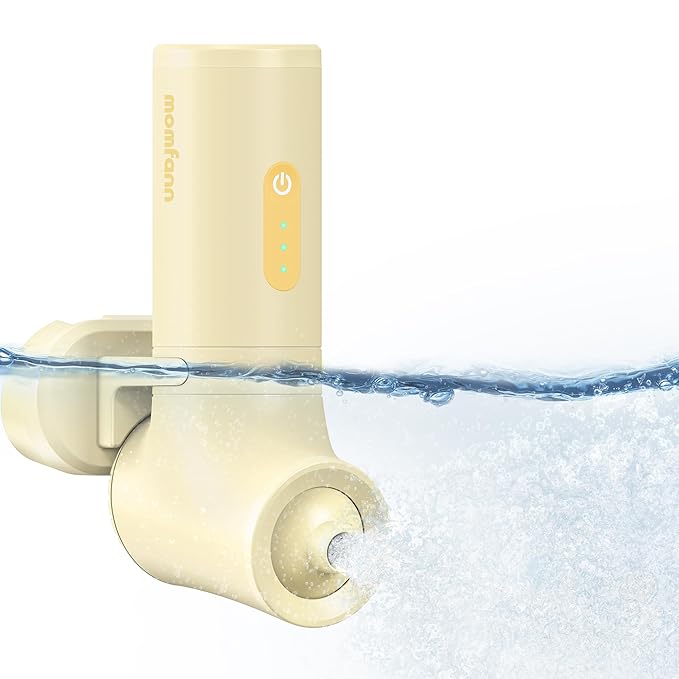 Bath Jet Spa, Cordless Portable Bathtub Accessories with 3-Level Adjustable Speed, Bubble Maker/Bath Jet Mode, Bathtub Jets for Home Spa, Relaxing (Yellow)