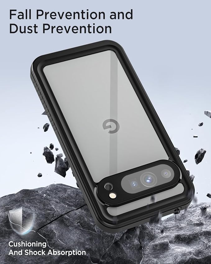 Miimall Cases for Google Pixel 9 Pro XL Case Waterproof, Built-in Camera & Screen Protector, IP68 Waterproof, Military Grade Shockproof Dustproof Full Body Rugged Phone Case for Pixel 9 Pro XL 6.8"