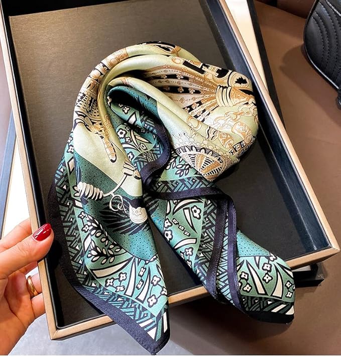 100% Pure Mulberry Silk Scarfs 26"x26" Square Scarf Women Neckerchief Headscarf hair scarf bandana Gift Packed