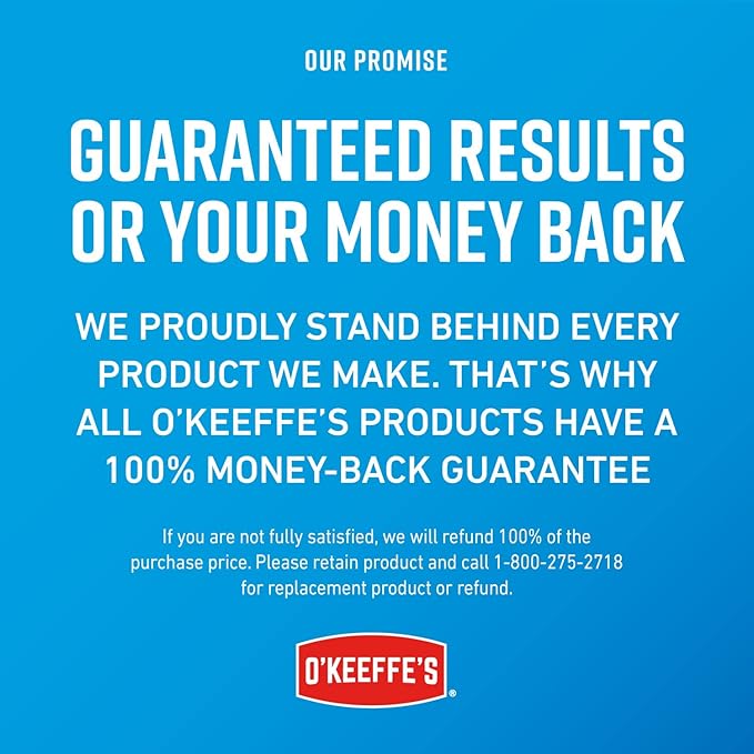 O'Keeffe's for Healthy Feet Foot Cream - 3.2 oz Jar (12 Pack) - Guaranteed Relief for Extremely Cracked, Dry Feet, Repairing Skincare, Instantly Boosts and Retains Moisture Levels