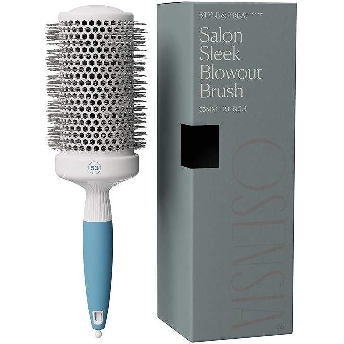 Large Round Brushing Brush - Ceramic Ionic Hair Brush for Precise and Elegant Salon - Professional Brushing Brush for Women and Men - 53 mm