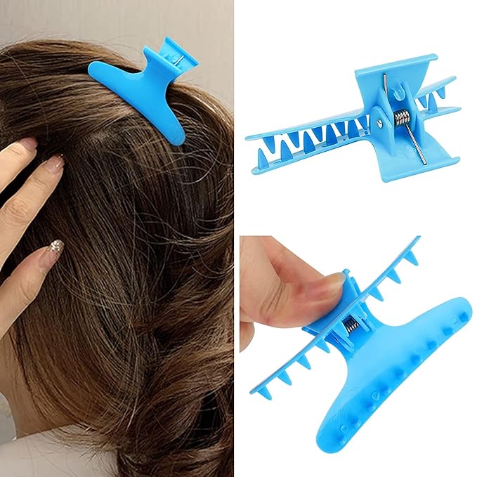 Ondder Hair Clips, 12 Pack - Butterfly Hair Clips Clamps Claws Pro Salon Hair Clips for Cutting, Styling, Sectioning, Coloring Hair - Hair Accessories for Women Girls