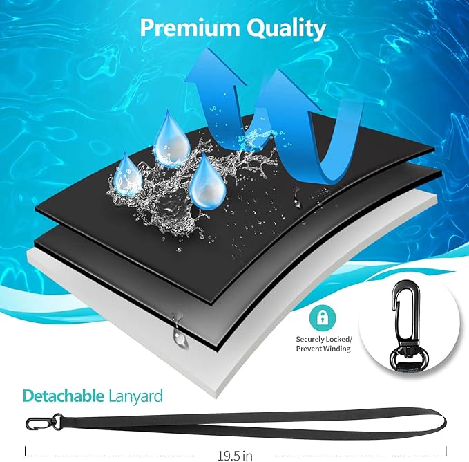 3 Pack Waterproof Cell Phone Pouch : Universal Water Proof Dry Bag with Neck Lanyard - Underwater Clear Cell Holder Large Protector for iPhone Samsung Galaxy for Beach Pool Swimming Kayaking