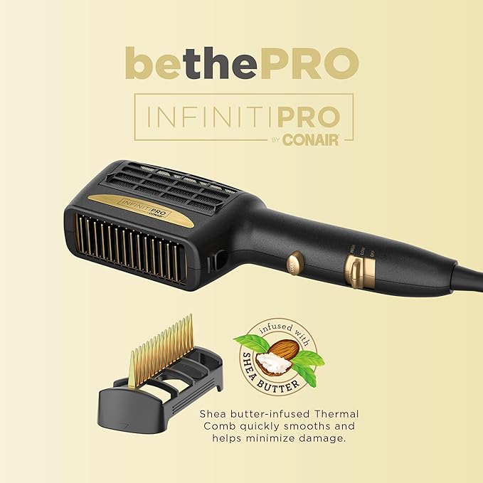INFINITIPRO BY CONAIR 3-in-1 Styling Hair Dryer, 1875W Hair Dryer and 3 Attachments