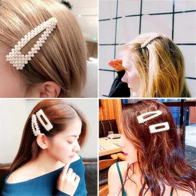 Gold and Silver 31 Pcs Hand-made line styles Pearl Hair Clips for Women Girls, Hair Accessories Pearl Hair Clips for Party Wedding Daily