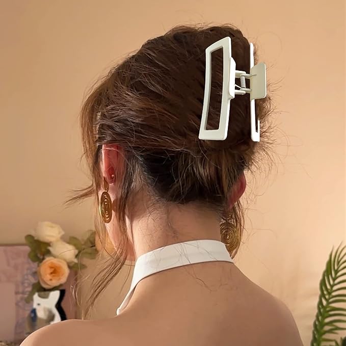 Oversized Claw Clips for Thick, Curly and Long Hair - 5" Non-Slip Jaw Clips with Strong Hold for Women and Girls