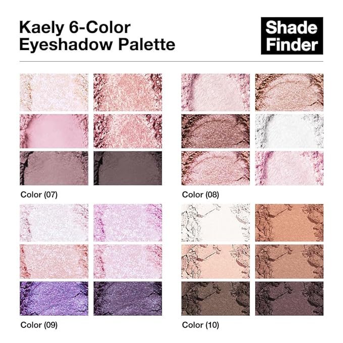 6 Color Eyeshadow Makeup Palette, 6 White Nude Dark Nude Brown Dark Brown Red Brown Eyeshadows Palette, Everyday Velvety Matte Finish Eye Makeup Looks, Travel Friendly Size, Built-in Mirror 10#