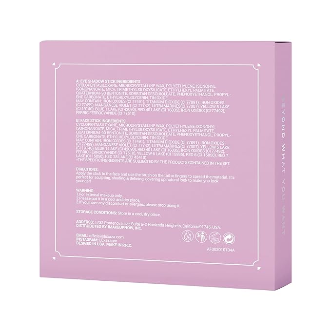 Neutral Eyeshadow Stick Makeup Set, Pink and Purple Metallic Shimmer Matte Cream Eye Shadow Eyeliner Brightener Pencil Crayon - PURPLE MARTINI