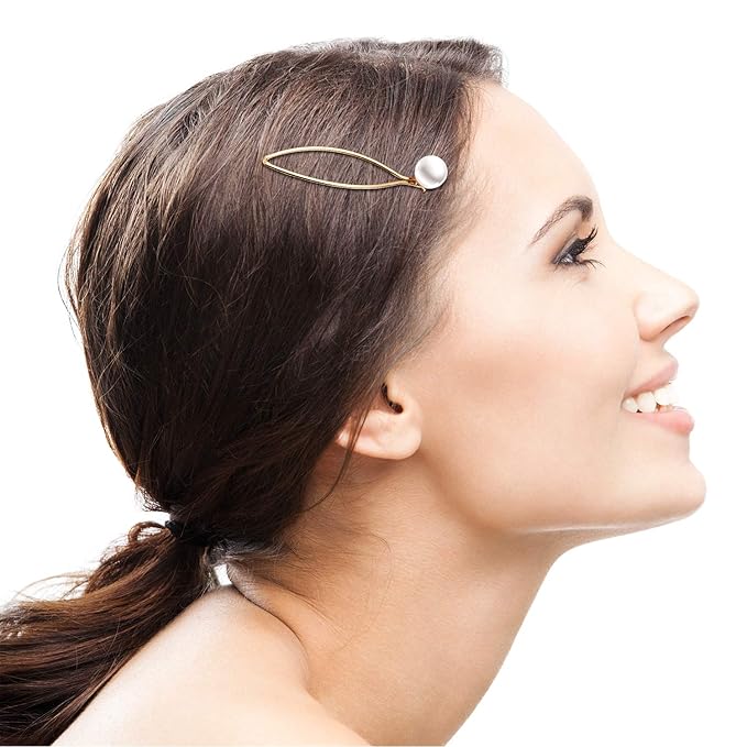 10 Pieces Geometric Metal Hair Clips and Barrettes for Women and Girls, Hair Styling Minimalist Wedding Dainty Accessories (Gold)