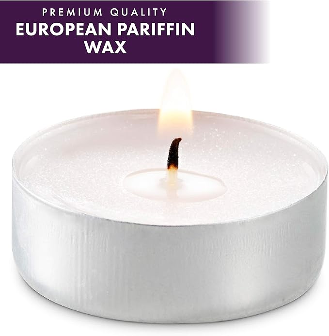 MontoPack Unscented Tea Light Candles 45 Pack | 4 Hours, White, Smokeless, Dripless Small Votive Paraffin Tealights | Long-Lasting for Home, Shabbat, Weddings, Events, Emergencies | Mini Candles Bulk