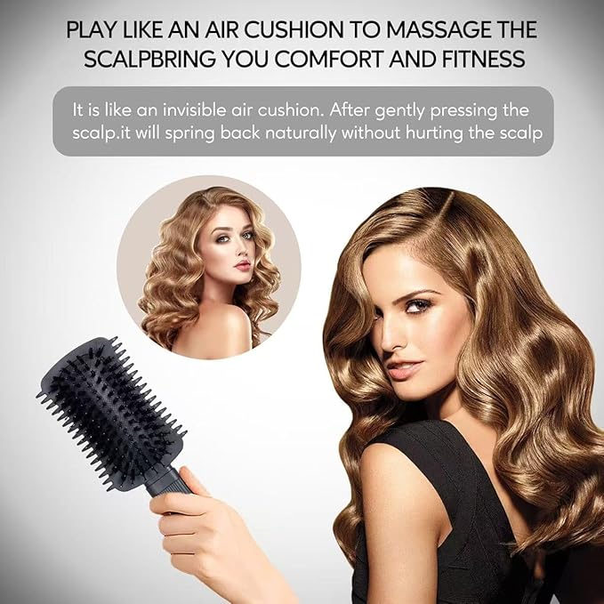 Curly Hair Brush Defining, Volume Curl Defining Brush for Detangling Shaping and Styling Women's Curls to Reduce Pulling (Black 1PC)