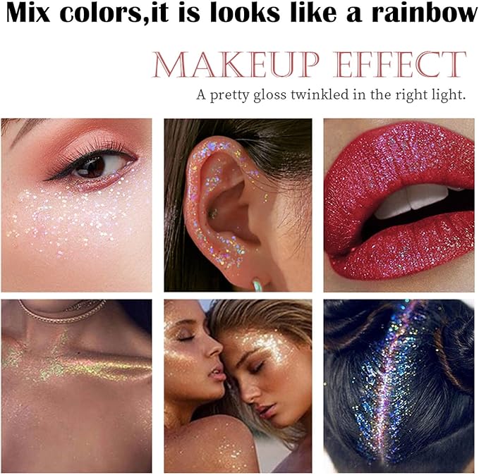 Light Purple Face Glitter Gel,Singer Concerts Music Festival Rave Accessories,Mermaid Body Glitter Gel for Kids,Sequins Glitter Face Eye Lip Hair Makeup,Sparkling Chunky for Women,52ML