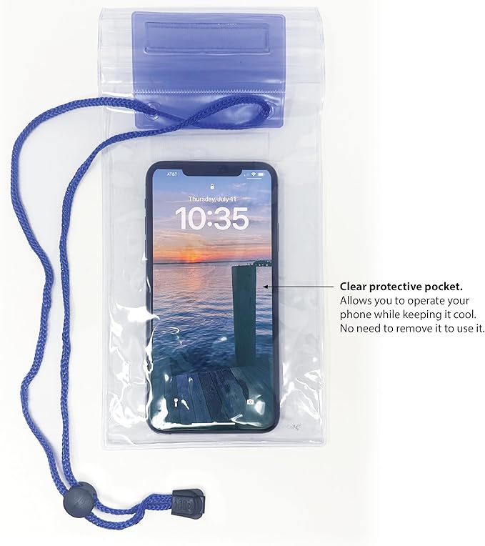 Original Fill-Chill. Keeps Your Smartphone Cool and Protected from overheating on hot Summer Days. Large Capacity ice Pocket, just Fill with ice and go!