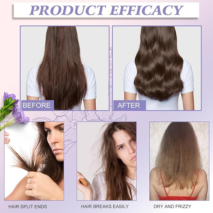40Pcs Scented hair oil Perfume & Hair Oil 2-in-1, Avocado & Camellia Nourishment for Frizzy, Mini Scented hair oil for Women, Hair Perfume Oil Set for Restore Dry, Frizzy and Damaged Hair
