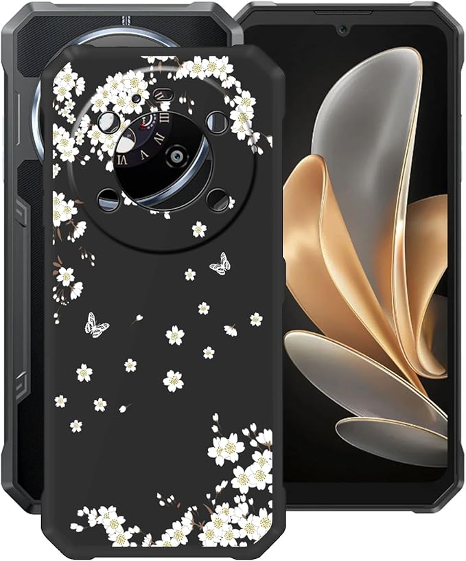 Case for Fossibot F109 5G (6.74"), Black Soft TPU Bumper Phone Case, Slim Shockproof Silicone Military Grade Drop Protective Shell for Fossibot F109 5G - Scattered