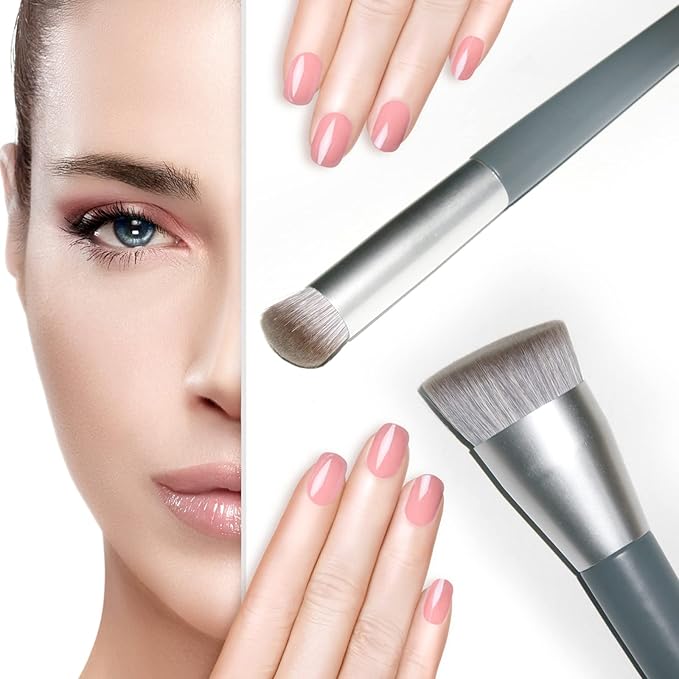 Banidy Foundation Makeup Brush Contour Concealer Brush Large Powder Brush Kabuki Brush Perfect for Any Look Premium Luxe Plush Fibers Rounded Flawless Face Brush Ideal for Liquid, Cream, Powder,Blending, Buffing, Setting Blush Brush
