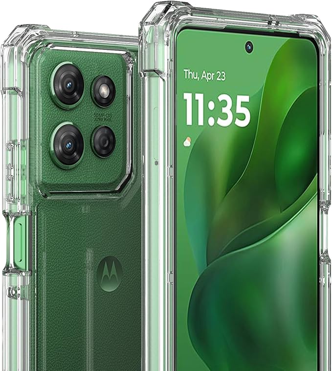 Ailiber for Moto G Stylus 5G 2025 Phone Case Clear, Motorola G Stylus 2025 Case with Screen Protector, Dual Layer Protection, Shockproof Corners TPU Bumper, Slim Silicone Cell Phone Cover-Clear