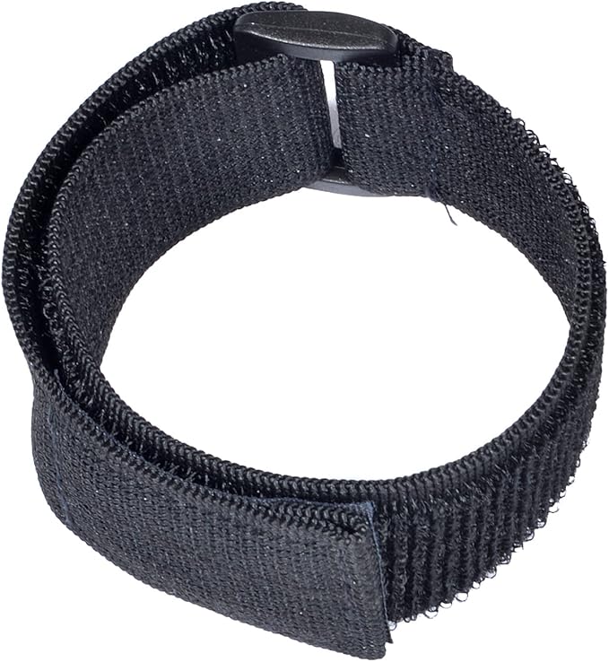 HYS Adjustable Elastic Armband Strap Bundle for Universal Silicone, Leather, Nylon Holster Case with Armband Slots (Black, 1)