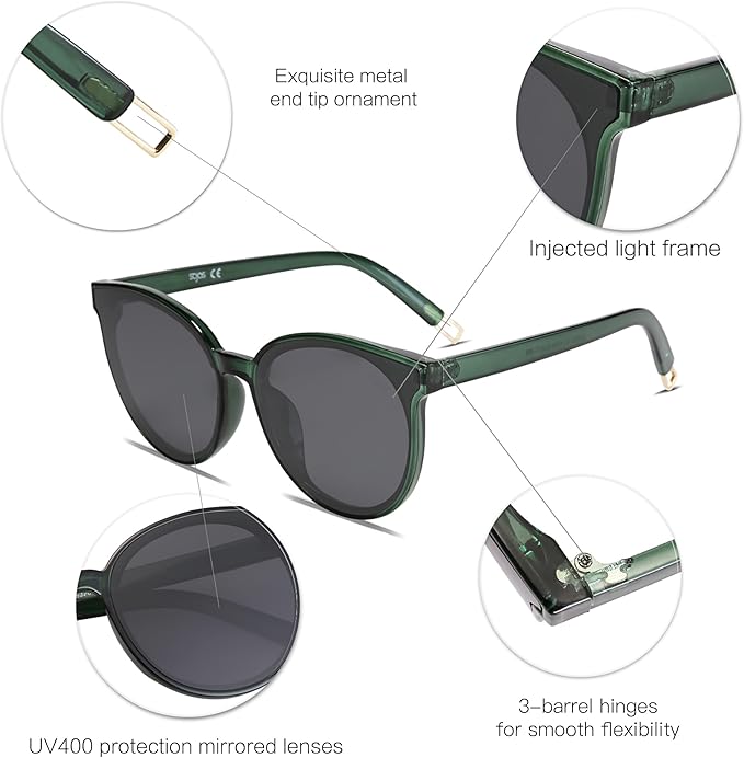 SOJOS Oversized Round Sunglasses for Women and Men