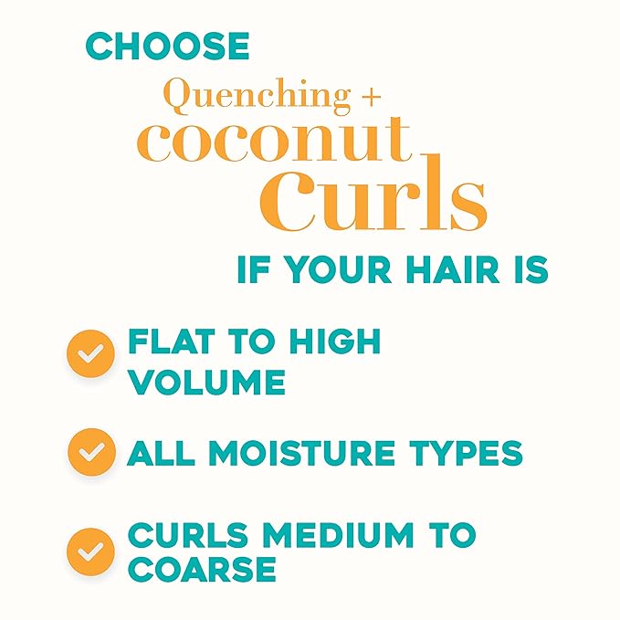OGX Coconut Curls Shampoo, 25.4 fl oz (Pack of 2)