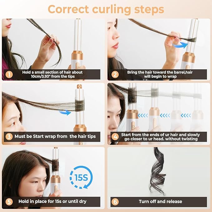 7 in ONE Hair Dryer Brush, Powerful Blow Dryer Brush with Auto- Wrap Curler, Detachable Fast Drying, Volumizing, Curling, Straightening, Ionic Hair Dryer with Diffuser, Hair Styling Tools Storage Case