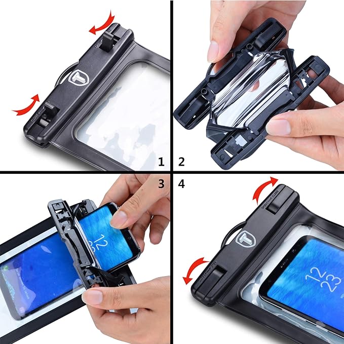 Njjex Waterproof Phone Pouch Floating Case Cellphone Dry Bag For Samsung Galaxy S25 Ultra S24 S23 S22 S21+ S20 S10 S9 Note 20 Ultra A12 A13 A14 A15 A35 A16 5G iPhone 16E 16 15 Pro Max 14 13 12 11 Xr X