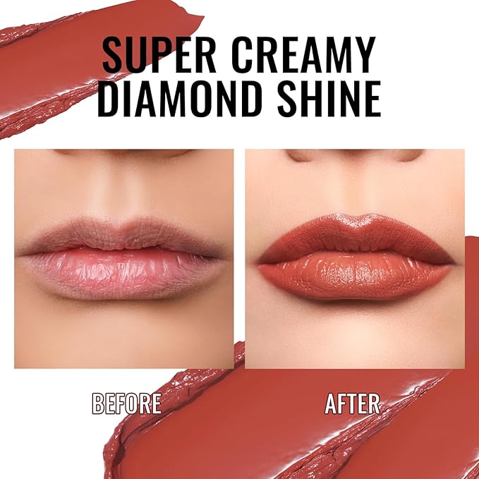 Oulac Infinity Moisture Shine Lipstick - High Shine Shimmery Finish, Super Creamy Texture, Medium to High Coverage - Gluten Free, PG09 Fussy