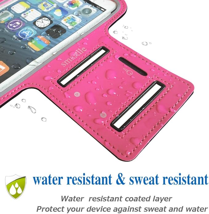 Arm Phone Holder for Running, Armband Cellphone for iPhone 15 14 13 12 11 Pro Max/XR/8 7 6s Plus, for Galaxy A/S/Note Up to 6.9’’, for Exercise Gym Fitness Sports Gear -Pink
