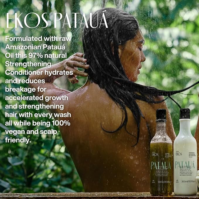 natura - Ekos Patauá Hair Anti-Breakage Re-Strengthening Conditioner Refill - Hair Loss - Fortify Roots, Strands - Vegan Hair Care - Brazilian Beauty Secrets - Personal, Self Care - 10.1 fl oz (300ml)