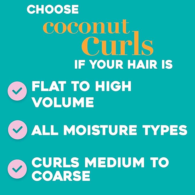 OGX Locking + Coconut Curls Air Dry Cream, No Parabens, 6 oz (Pack of 2)