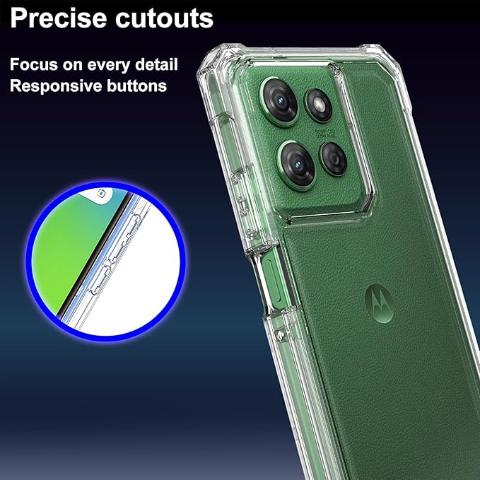 Ailiber for Moto G Stylus 5G 2025 Phone Case Clear, Motorola G Stylus 2025 Case with Screen Protector, Dual Layer Protection, Shockproof Corners TPU Bumper, Slim Silicone Cell Phone Cover-Clear