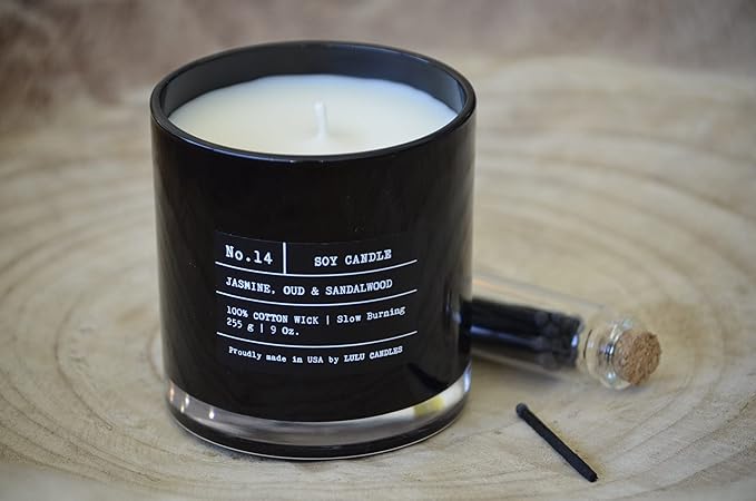 Lulu Candles | Palo Santo | Luxury Scented Soy Jar Candle | Hand Poured in The USA | Highly Scented Candles for Home Fragrance & Decor (9 Oz.)