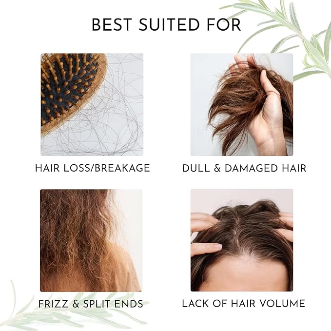 100% Natural Rosemary Hair & Scalp Oil – Strengthens, Nourishes & Moisturizes – Reduces Breakage & Frizz – Handcrafted with Castor, Jojoba & Vitamin E – All Hair Types (4oz)