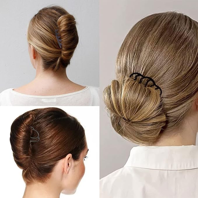8 Pieces Hair Side Combs, Metal Hair Fork Clip Hair Pins for Buns Hair Updo U-Shape Hair Sticks for Women Hair Styling Tool Accessories