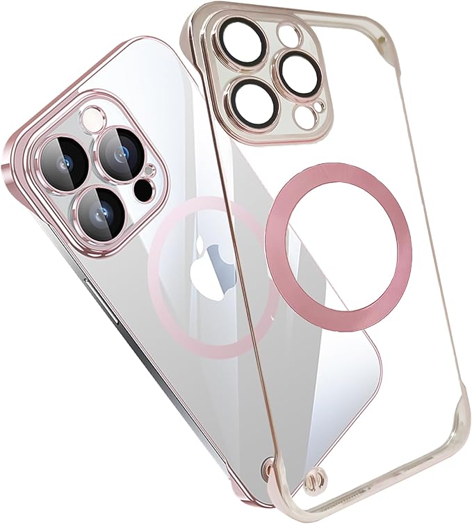 Compatible iPhone 16 Silicone Minimalist Case with Camera Lens Bumper, Frameless Design, Ultra Thin and Shockproof, Simple and Practical Impact Protection. Pink