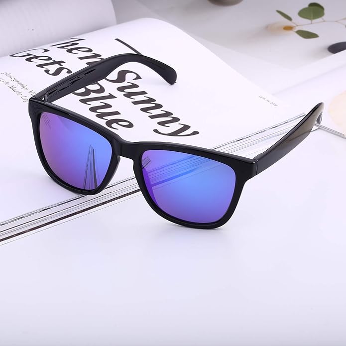 COLOSSEIN Sunglasses Womens,Classic Square Frame UV400 Mirrored Lens,Sunglasses Fit For Beach,Vacation,Driving