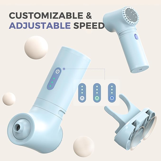 Bath Jet Spa, Bubble Maker/Bath Jet Mode, Cordless Portable Bathtub Accessories with 3-Level Adjustable Speed, Bathtub Jets for Home Spa, Relaxing (Blue)