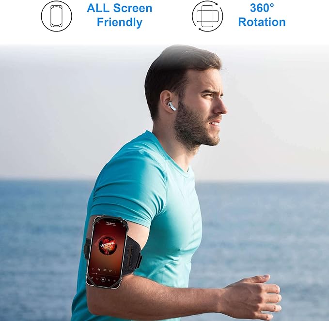 Arm Bands for Cell Phone - Detachable & 360 Rotatable Universal Cellphone Armband Case Compatible with iPhone Samsung Galaxy Pixel LG for Workout Excersize Sports Jogging Gym Fitness Runner